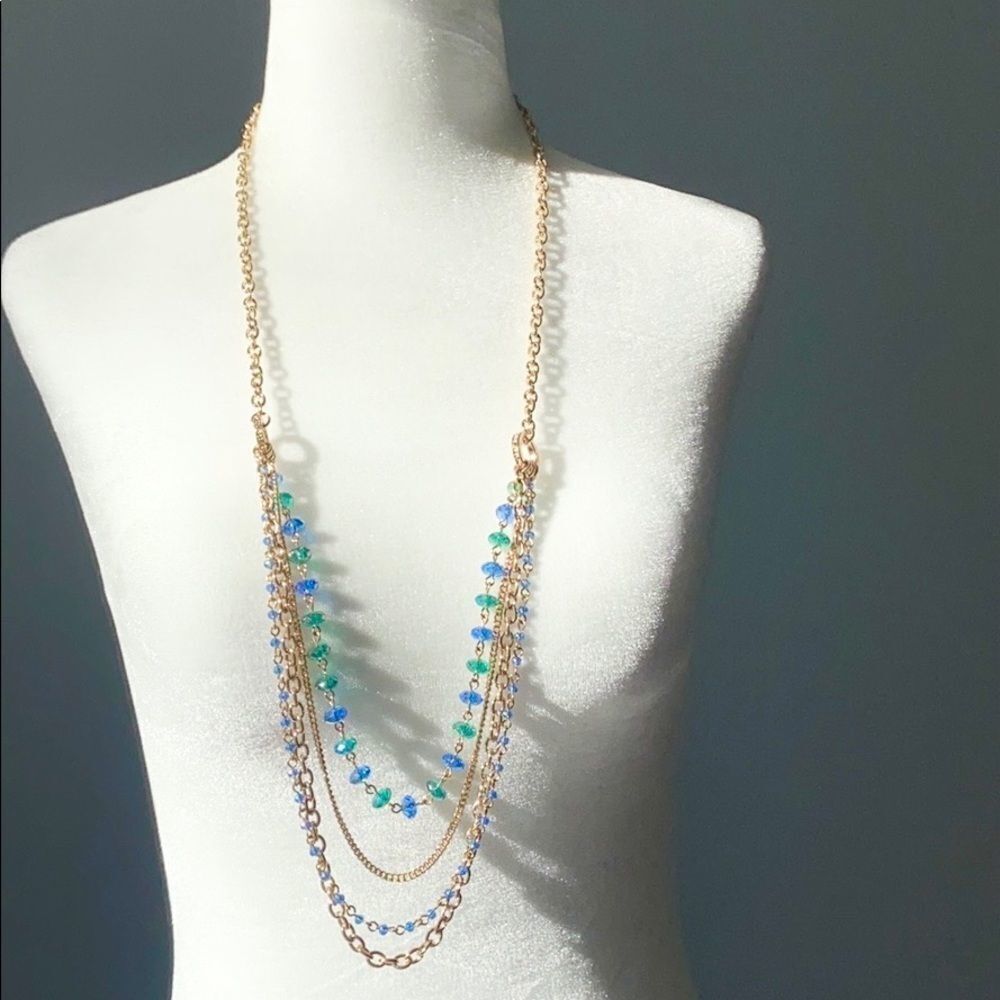 Multistrand “Nwt” Beaded Long Necklace
